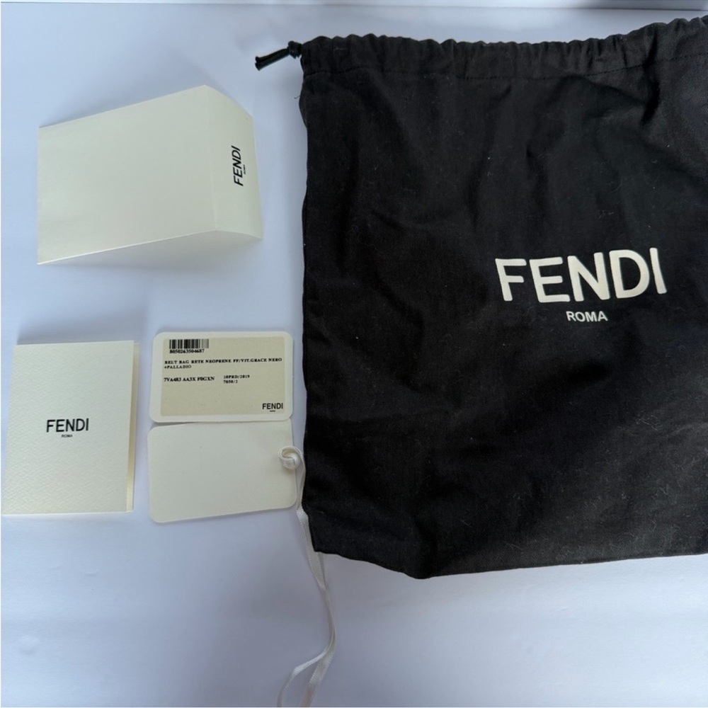 Fendi Black Belt Bag with Red Accent - Picture 14 of 15